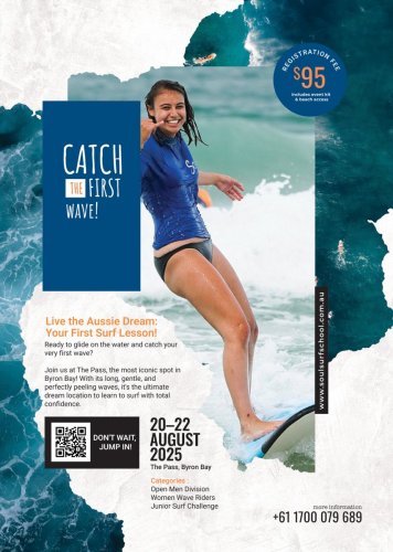 Affiche pour un cours de Surf en Australie