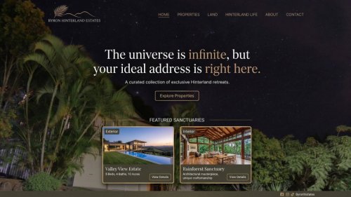 Site Internet pour de l'immobilier en Australie - Byron